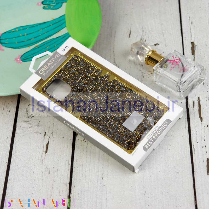 اصفهان جانبی-قاب شاینی Swarovski صندوقی iPhone 11