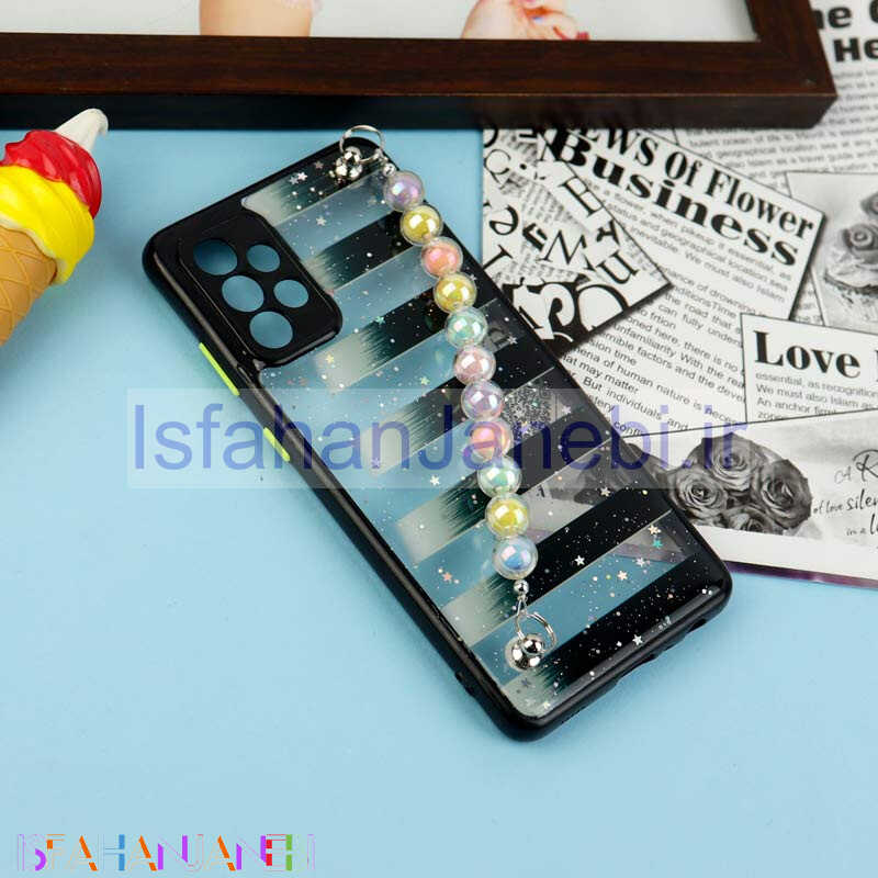 اصفهان جانبی-قاب فانتزی بند مرواریدی محافظ لنزدار Samsung Galaxy A72