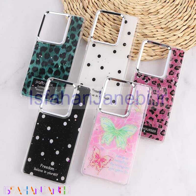 اصفهان جانبی-قاب رزینی شیائومی Redmi Note 13 Pro 4G طرح دار دور محافظ متال