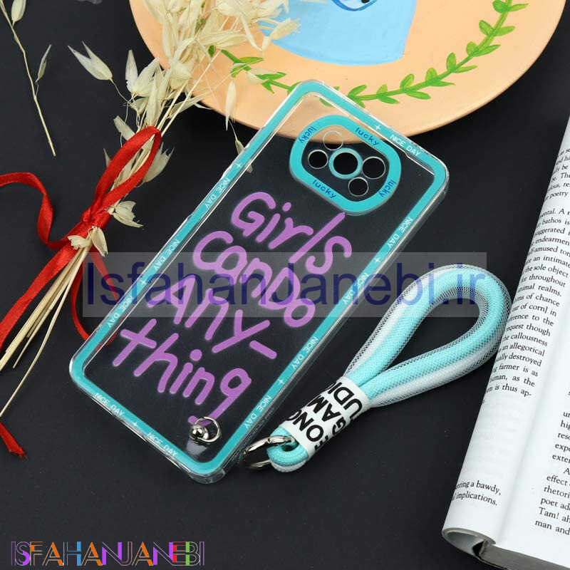 اصفهان جانبی-قاب طرحدار Girls Can Do محافظ لنزدار + بند آویز لنیارد Xiaomi Poco X3