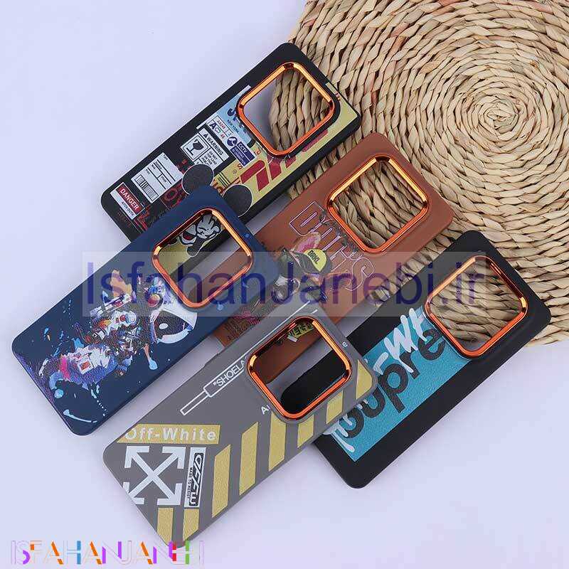 اصفهان جانبی-قاب چرمی شیائومی Poco X7 طرح دار دور محافظ لنز متال