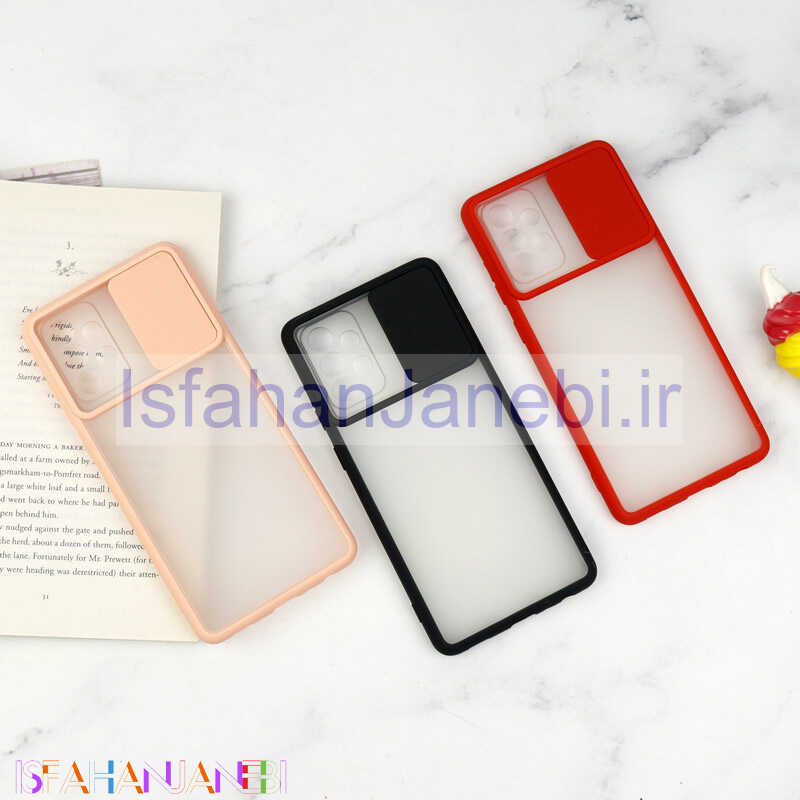 اصفهان جانبی-قاب PC مات محافظ لنز دار کشویی Samsung A72