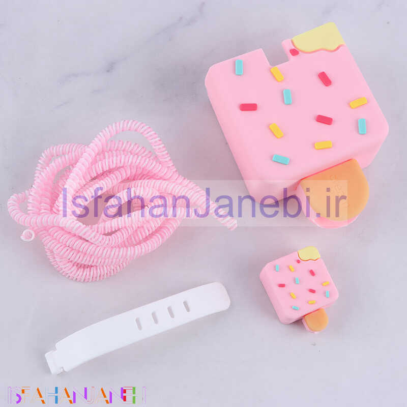 اصفهان جانبی-ست محافظ کابل و کلگی شارژر سامسونگ طرح بستنی