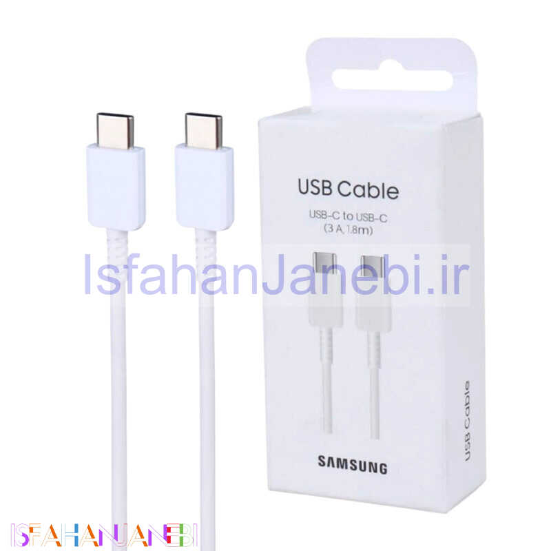 اصفهان جانبی-کابل تبدیل فست شارژ Samsung EP-DX310 Type-C To Type-C 3A 1.8m