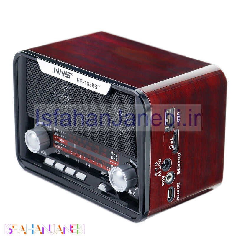 اصفهان جانبی-رادیو اسپیکر بلوتوثی رم و فلش خور NNS NS-1538BT