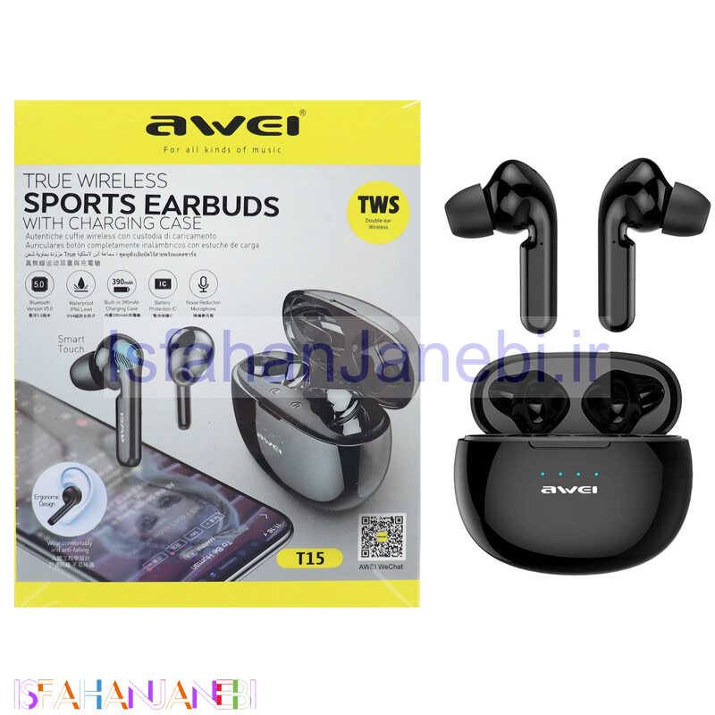 اصفهان جانبی-هندزفری بلوتوث دو تایی Awei Earbuds T15