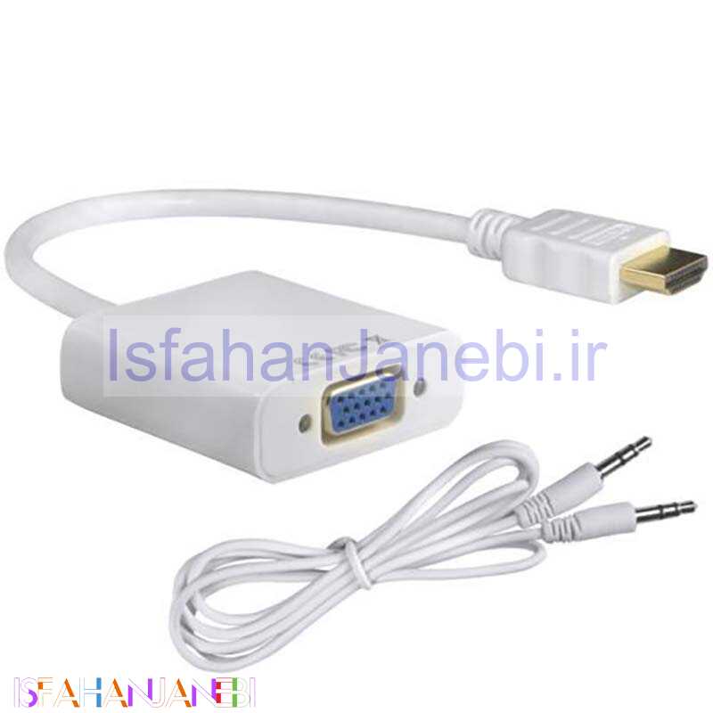 اصفهان جانبی-مبدل HDMI To VGA + کابل صدا