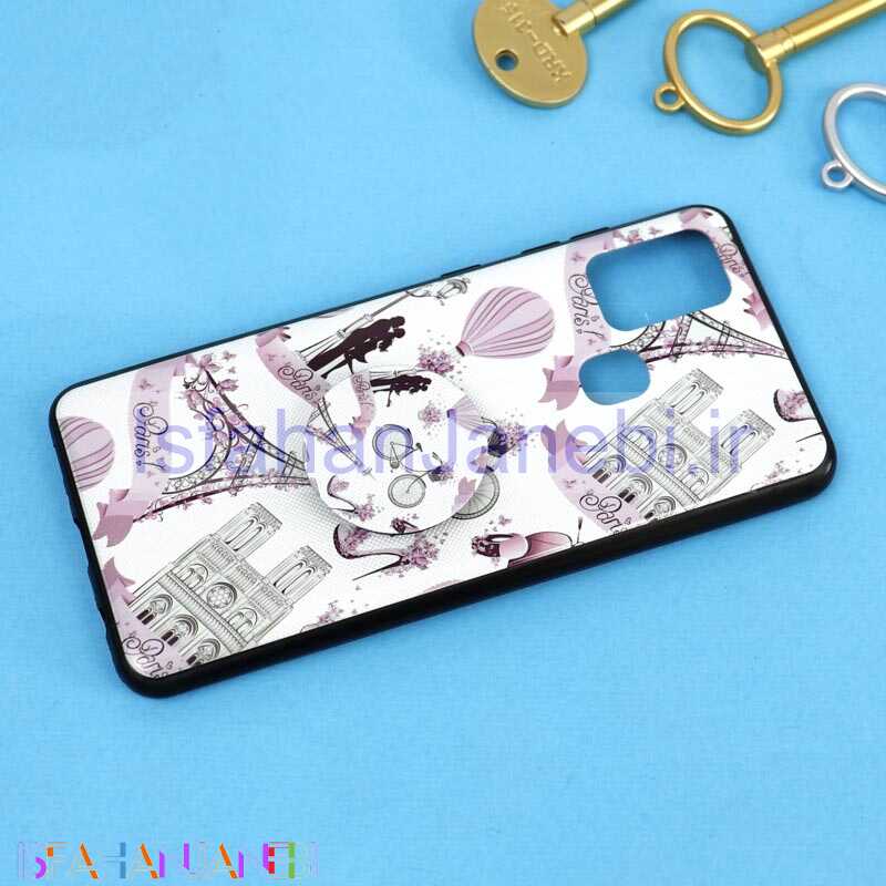 اصفهان جانبی-قاب فانتزی برجسته + پاپ سوکت طرح ایفل سامسونگ A21s سری D