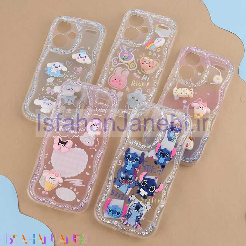 اصفهان جانبی-قاب شاینی شیائومی Redmi Note 13 Pro Plus عروسکی محافظ لنزدار