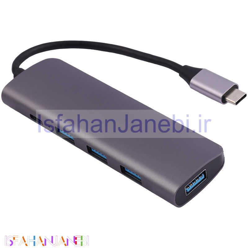 اصفهان جانبی-هاب 5 پورت Type-C کی نت S3 K-MFCMS305