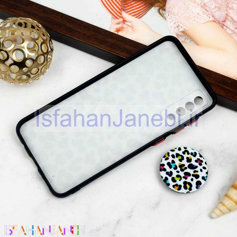 اصفهان جانبی-قاب PC محافظ لنز دار طرح پلنگی + پاپ سوکت Samsung Galaxy A30s / A50s