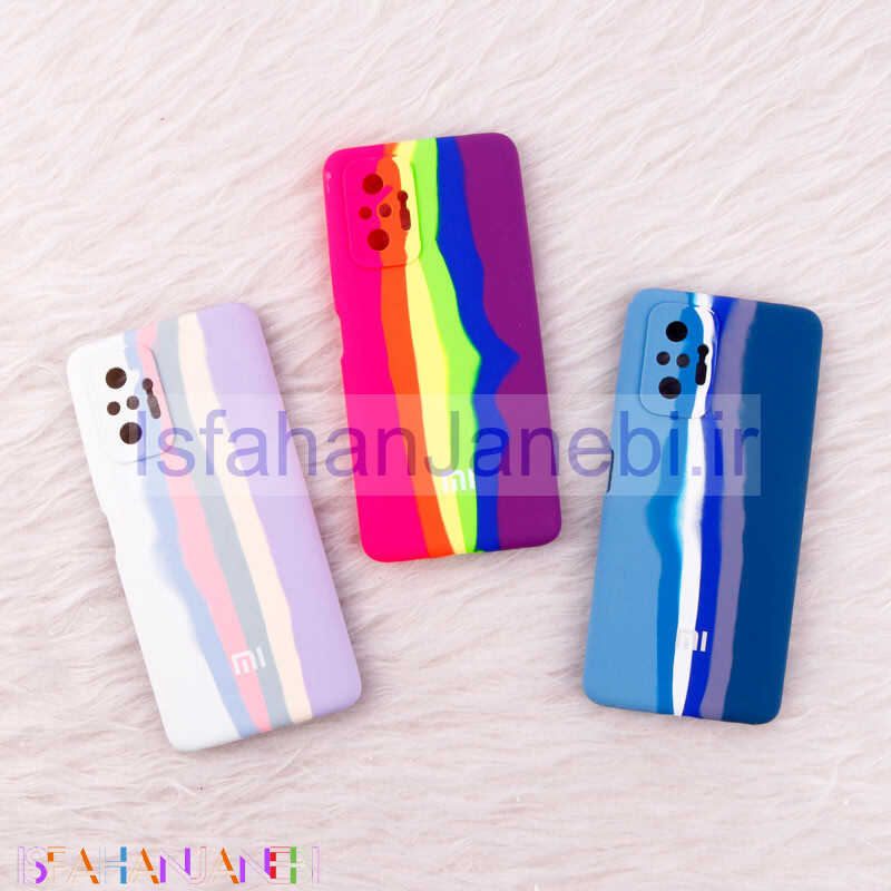 اصفهان جانبی-قاب سیلیکونی اورجینال رنگین کمانی محافظ لنزدار Xiaomi Note 10 Pro