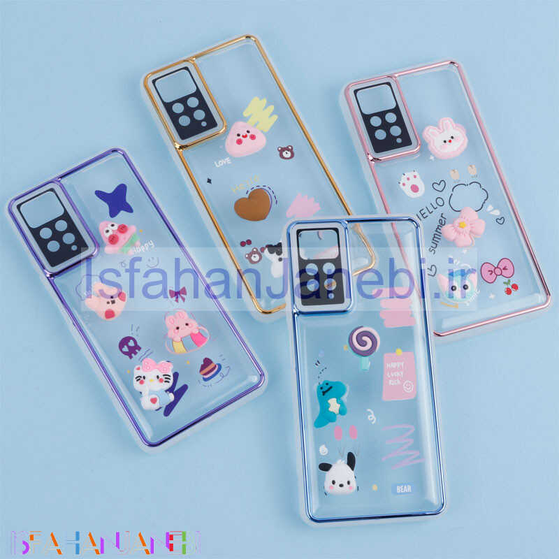 اصفهان جانبی-قاب شفاف عروسک برجسته محافظ لنزدار Xiaomi Redmi Note 12 Pro 4G