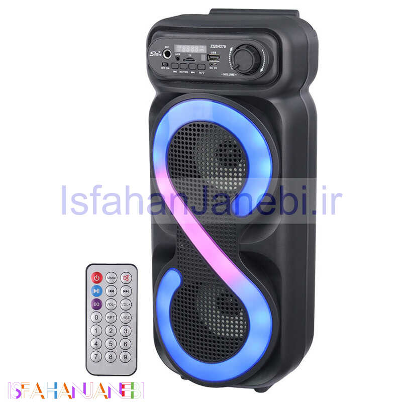 اصفهان جانبی-اسپیکر بلوتوثی رم و فلش خور Sing-E ZQS4270 + ریموت کنترل
