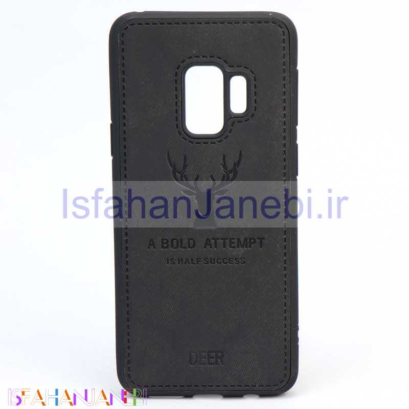 اصفهان جانبی-قاب چرمی طرح گوزن Samsung S9 مشکی