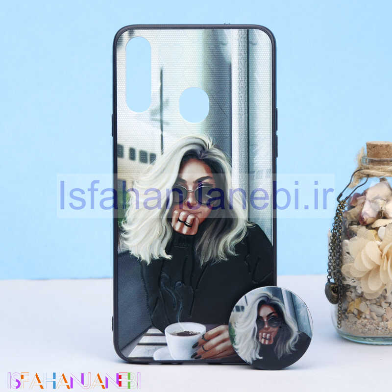 اصفهان جانبی-قاب طرحدار + پاپ سوکت Samsung A20s کد3 سری B