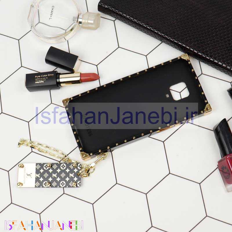 اصفهان جانبی-قاب فانتزی صندوقی LV مشکی طلایی + آویز دستی Xiaomi Redmi Note 9s / Note 9 Pro
