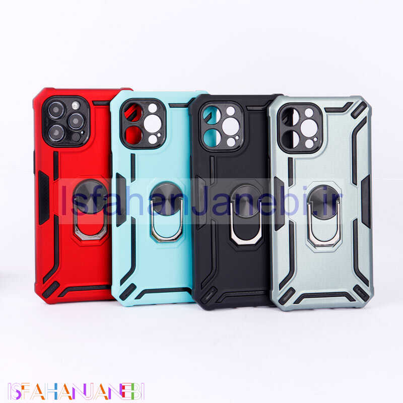 اصفهان جانبی-قاب ضد ضربه محافظ لنز دار هولدر دار بتمن iPhone 12 Pro Max سری A