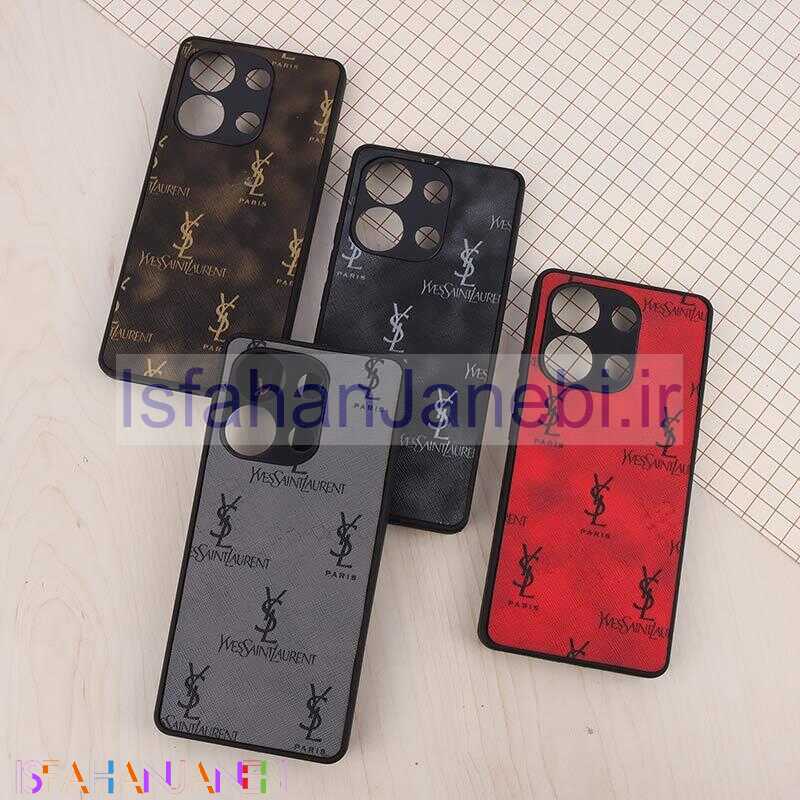 اصفهان جانبی-قاب چرمی YSL شیائومی Redmi Note 13 4G محافظ لنزدار