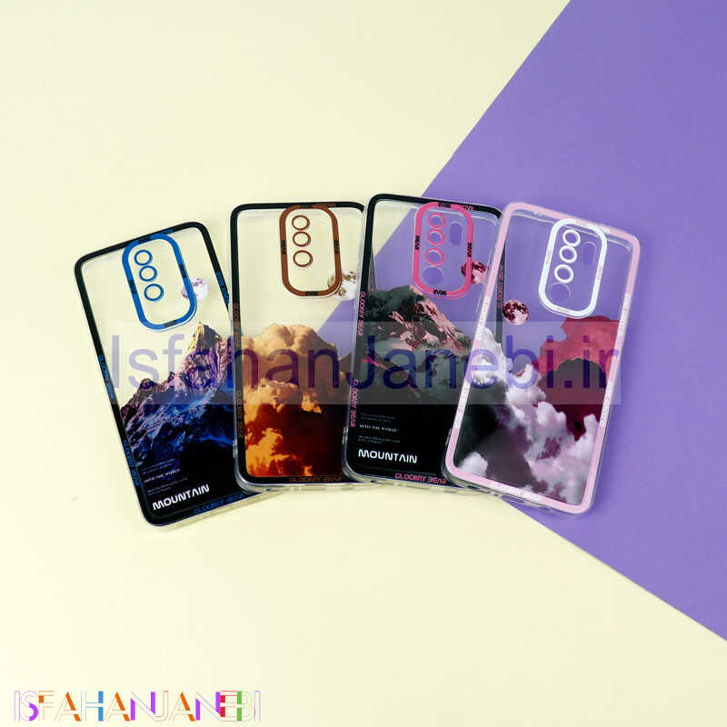 اصفهان جانبی-قاب ژله ای شفاف طرح کوهستان محافظ لنزدار Xiaomi Redmi Note 8 Pro