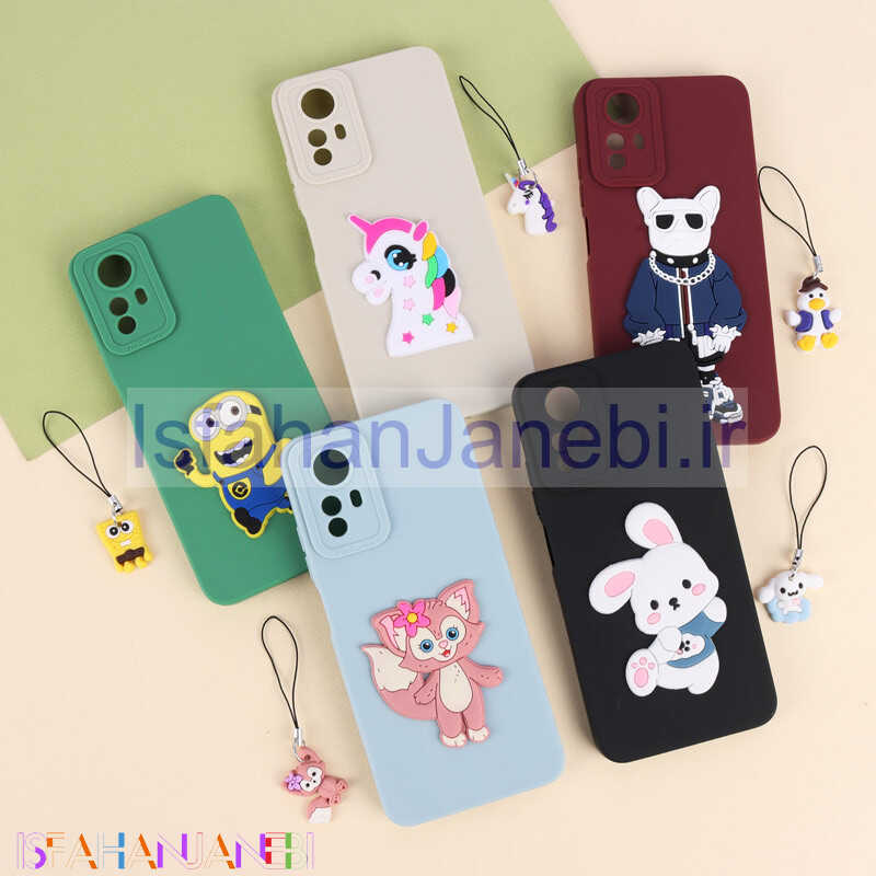 اصفهان جانبی-قاب عروسکی برجسته محافظ لنزدار Xiaomi Redmi Note 12S + آویز