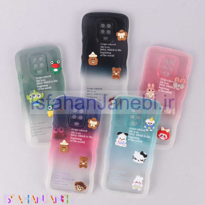 اصفهان جانبی-قاب عروسکی برجسته دو رنگ محافظ لنزدار Xiaomi Redmi Note 9s / Note 9 Pro / Note 10 Lite