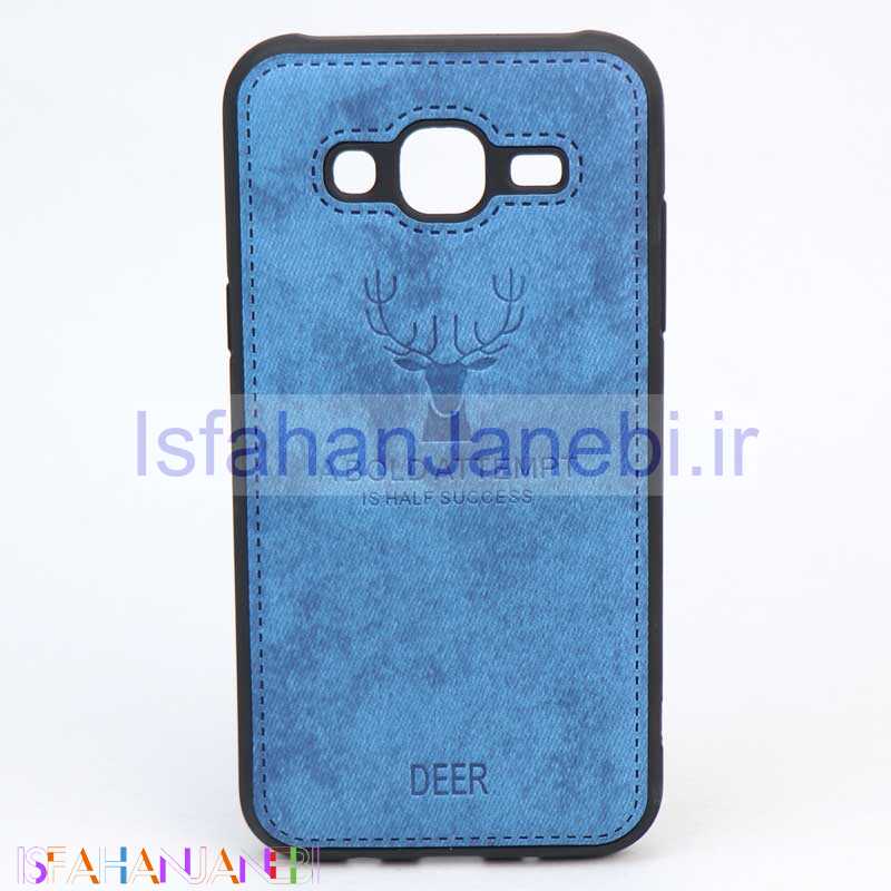 اصفهان جانبی-قاب چرمی طرح گوزن Samsung J5 آبی