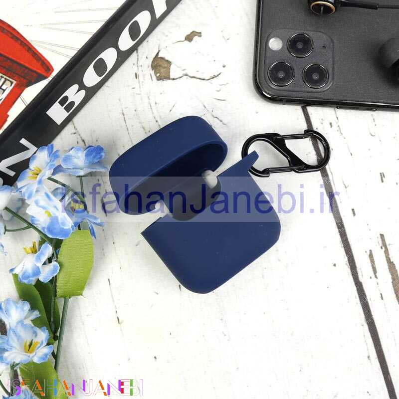 اصفهان جانبی-کاور محافظ سیلیکونی هندزفری QCY T12 + آویز قلاب