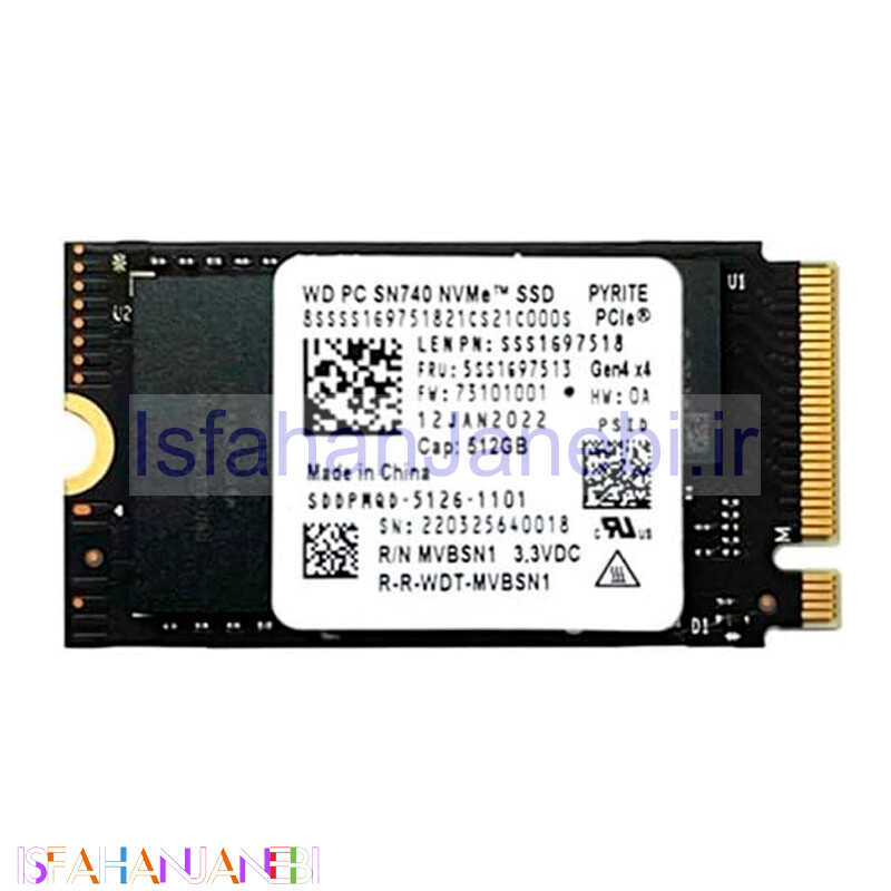 اصفهان جانبی-حافظه SSD وسترن دیجیتال Western Digital SN740 512GB M.2 استوک