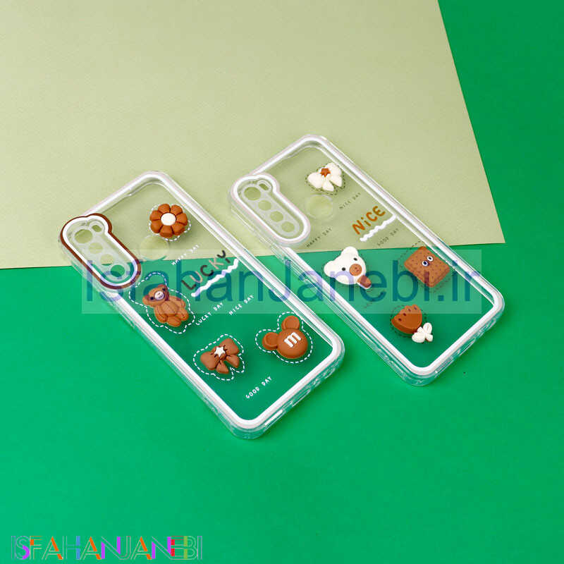 اصفهان جانبی-قاب عروسکی خرس بیسکویتی محافظ لنزدار Xiaomi Redmi Note 8