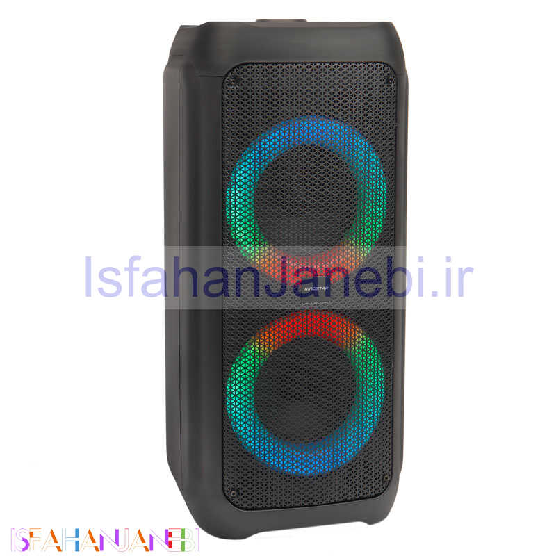 اصفهان جانبی-اسپیکر چمدانی بلوتوثی رم و فلش خور KingStar KBS519 + میکروفن و ریموت کنترل
