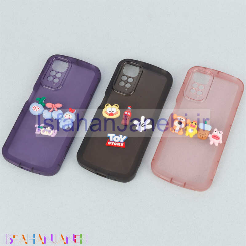 اصفهان جانبی-قاب متال ژله ای عروسک برجسته محافظ لنزدار Xiaomi Redmi Note 11 / 11s