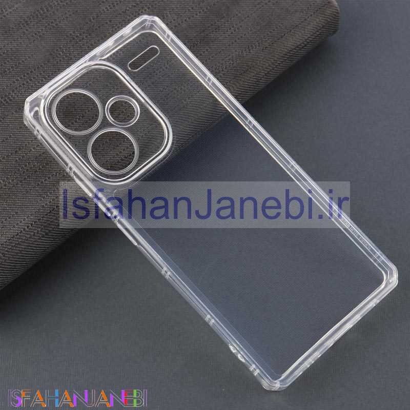 اصفهان جانبی-قاب ژله ای شفاف شیائومی Redmi Note 13 Pro Plus محافظ لنزدار