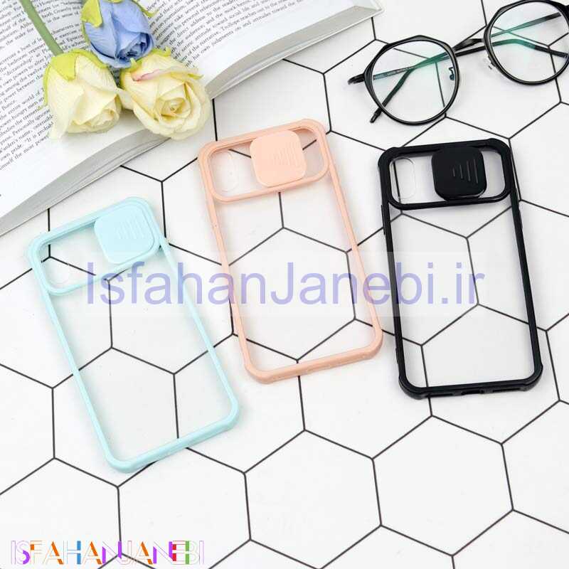 اصفهان جانبی-قاب PC شفاف ضربه گیر محافظ لنزدار کشویی iPhone X/XS