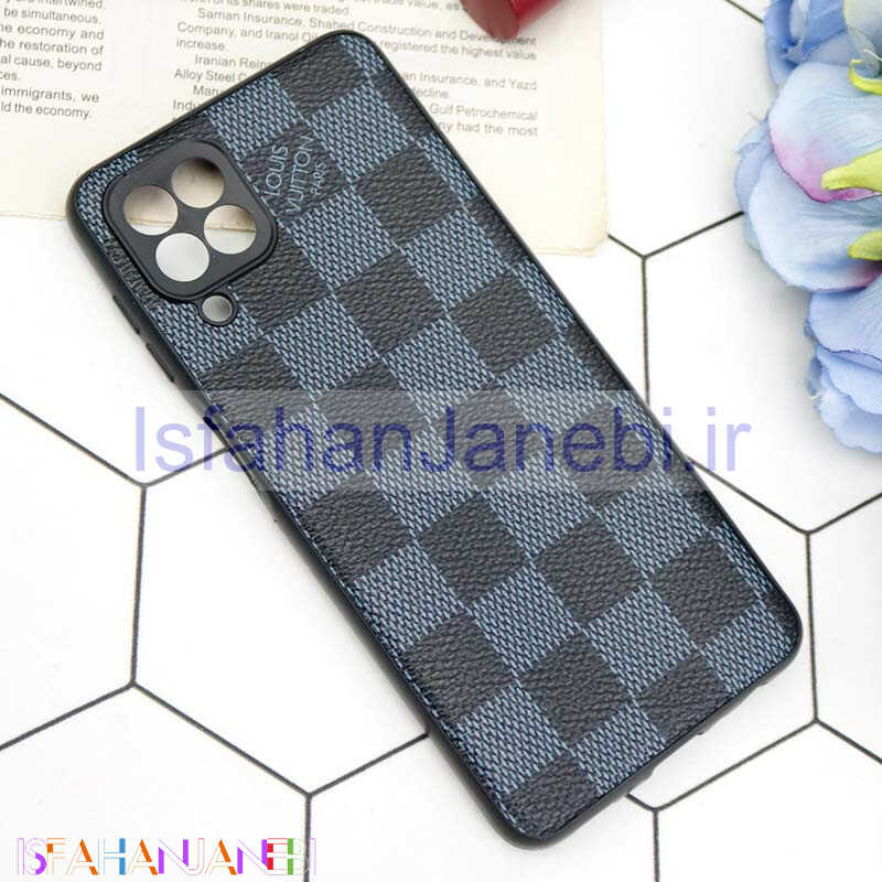 اصفهان جانبی-قاب محافظ لنزدار چرمی لاکچری Samsung Galaxy A22 4G