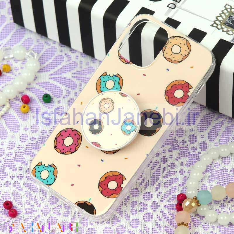 اصفهان جانبی-قاب سوپر IMD دور شفاف پاپ سوکت دار iPhone 12 Mini دونات
