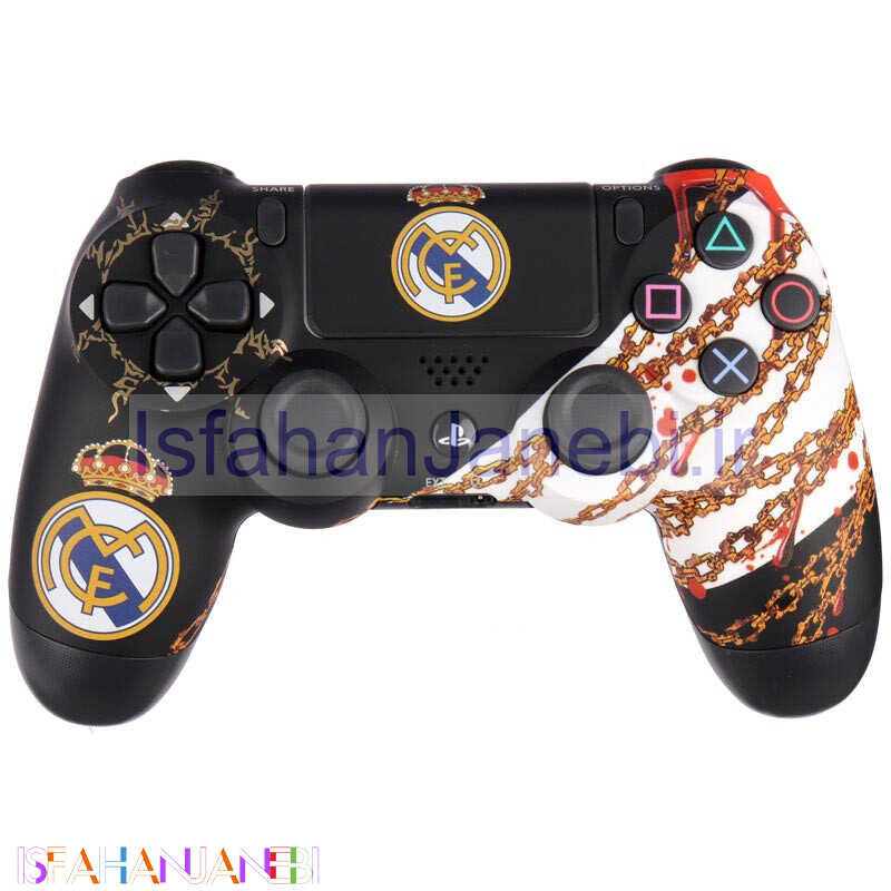 اصفهان جانبی-دسته بازی بی سیم SONY PlayStation 4 DualShock 4 High Copy طرح Real Madrid کد 2