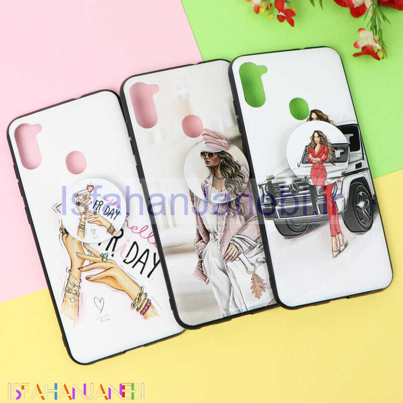 اصفهان جانبی-قاب فانتزی برجسته پاپ سوکت دار طرح دختر سامسونگ A11