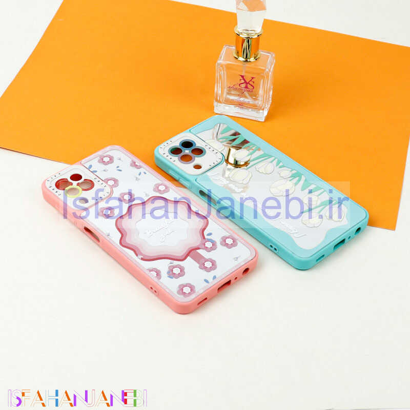 اصفهان جانبی-قاب آینه ای طرحدار محافظ لنزدار Samsung Galaxy A22 4G