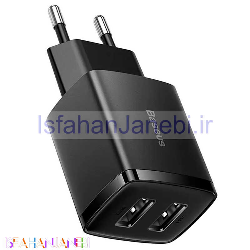 اصفهان جانبی-کلگی فست شارژ Baseus Compact Charger CCXJ010202 2Port 2.1A 10.5W
