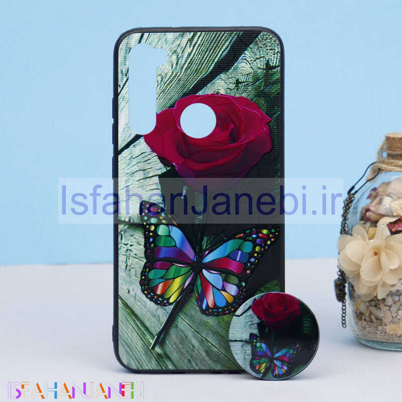 اصفهان جانبی-قاب طرحدار + پاپ سوکت Xiaomi Redmi Note 8 کد7 سری B