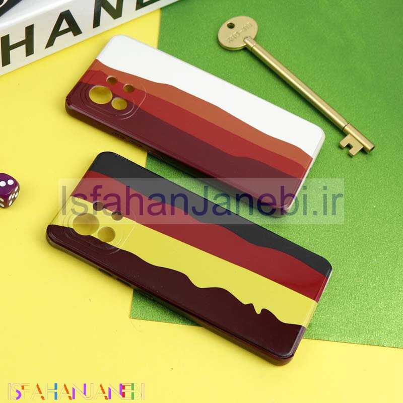 اصفهان جانبی-قاب سیلیکونی محافظ لنزدار طرح رنگین کمانی Xiaomi Mi 11