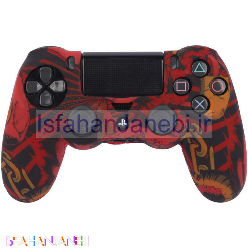 اصفهان جانبی-روکش دسته بازی PS4 طرح فانتزی Free Gun زمینه قرمز