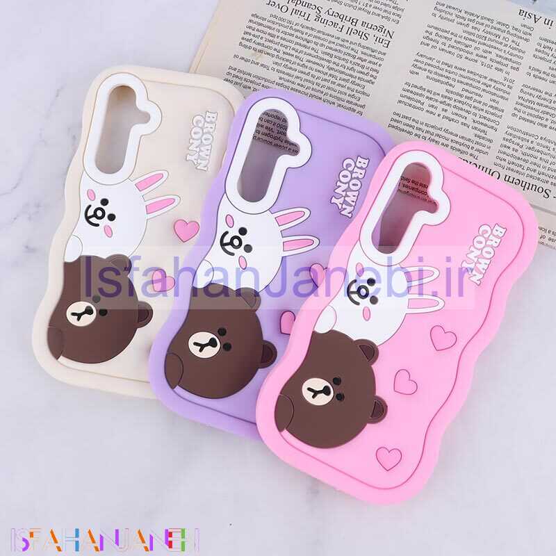 اصفهان جانبی-قاب سیلیکونی موج دار سامسونگ Galaxy S24 FE خرسی