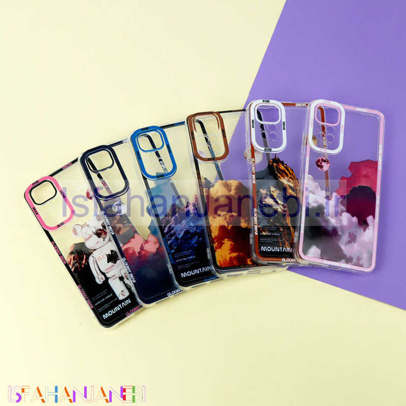 اصفهان جانبی-قاب ژله ای شفاف طرح کوهستان محافظ لنزدار Xiaomi Redmi Note 11 / 11S