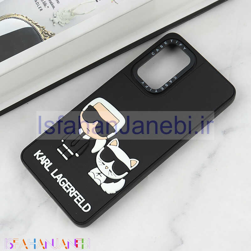 اصفهان جانبی-قاب Casetify سامسونگ Galaxy A53 5G طرح Karl Lagerfeld برجسته