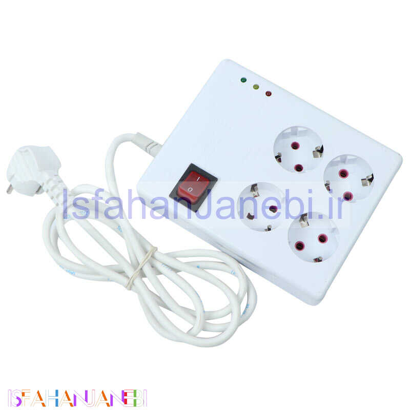 اصفهان جانبی-محافظ برق 4 خانه کامپیوتر فردان الکتریک با کابل 1/8 متری مدل 31001