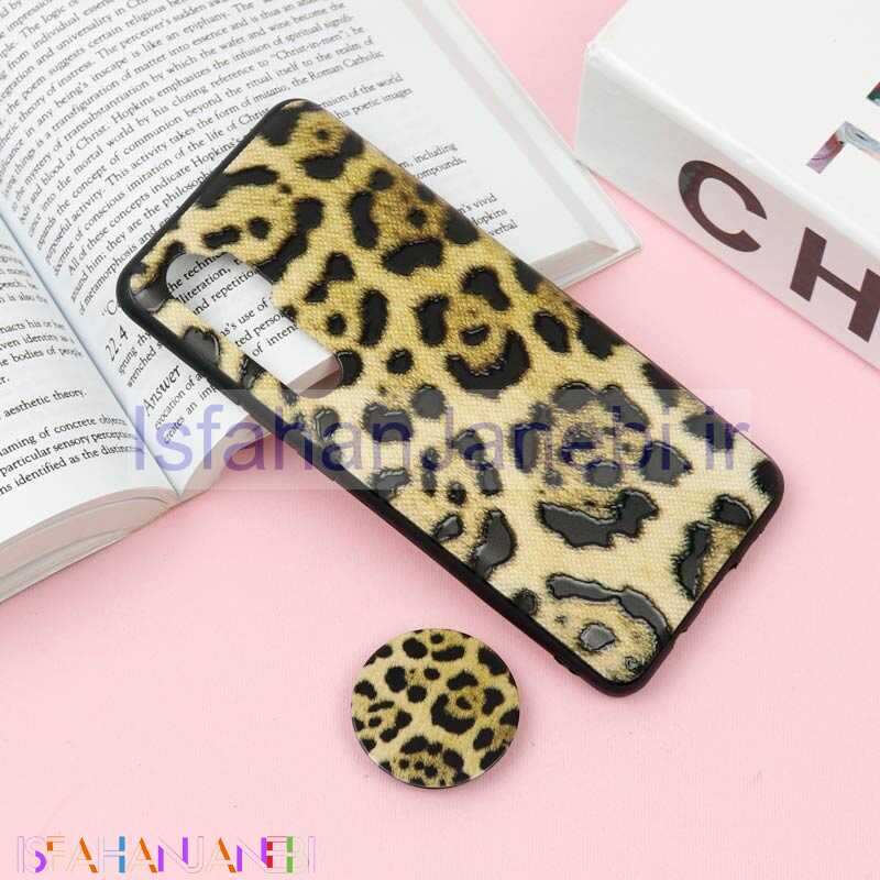اصفهان جانبی-قاب فانتزی برجسته + پاپ سوکت طرح پلنگی Xiaomi Mi Note 10 Lite سری F