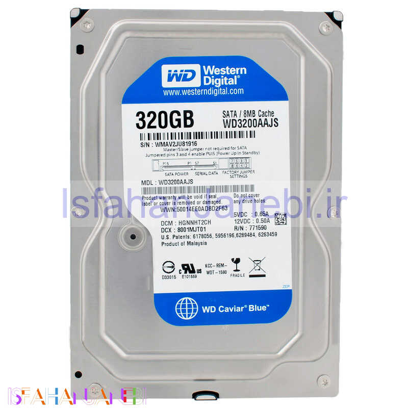 اصفهان جانبی-هارد اینترنال وسترن دیجیتال Western Digital Blue WD3200AAJS 320GB