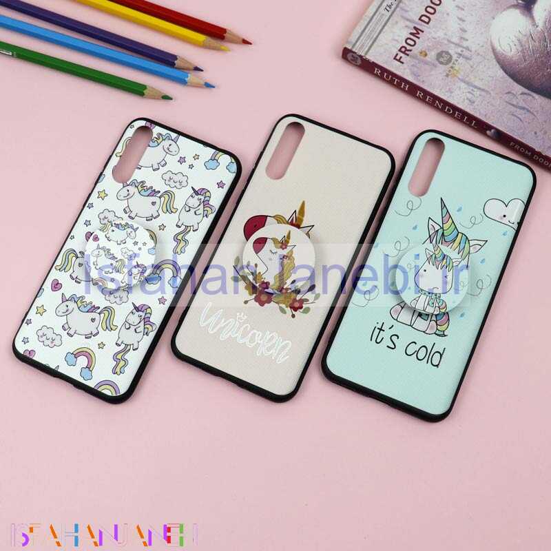 اصفهان جانبی-قاب فانتزی برجسته + پاپ سوکت طرح یونیکورن هواوی Y8p سری D